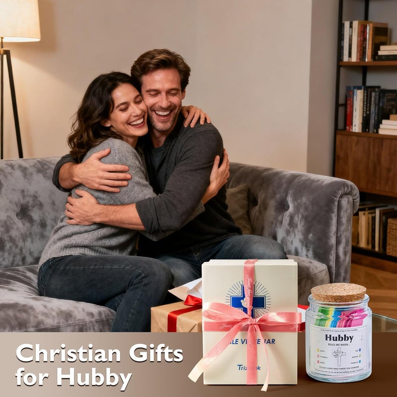 Trizotek Valentines Day Gifts for Him Husband Gifts from Wife Birthday Fathers Day Gift for Husband Him Easter Basket Stuffers for Men Wedding Anniversary Christian Gift for Men from Wife Bible Verse Jar - Image 5
